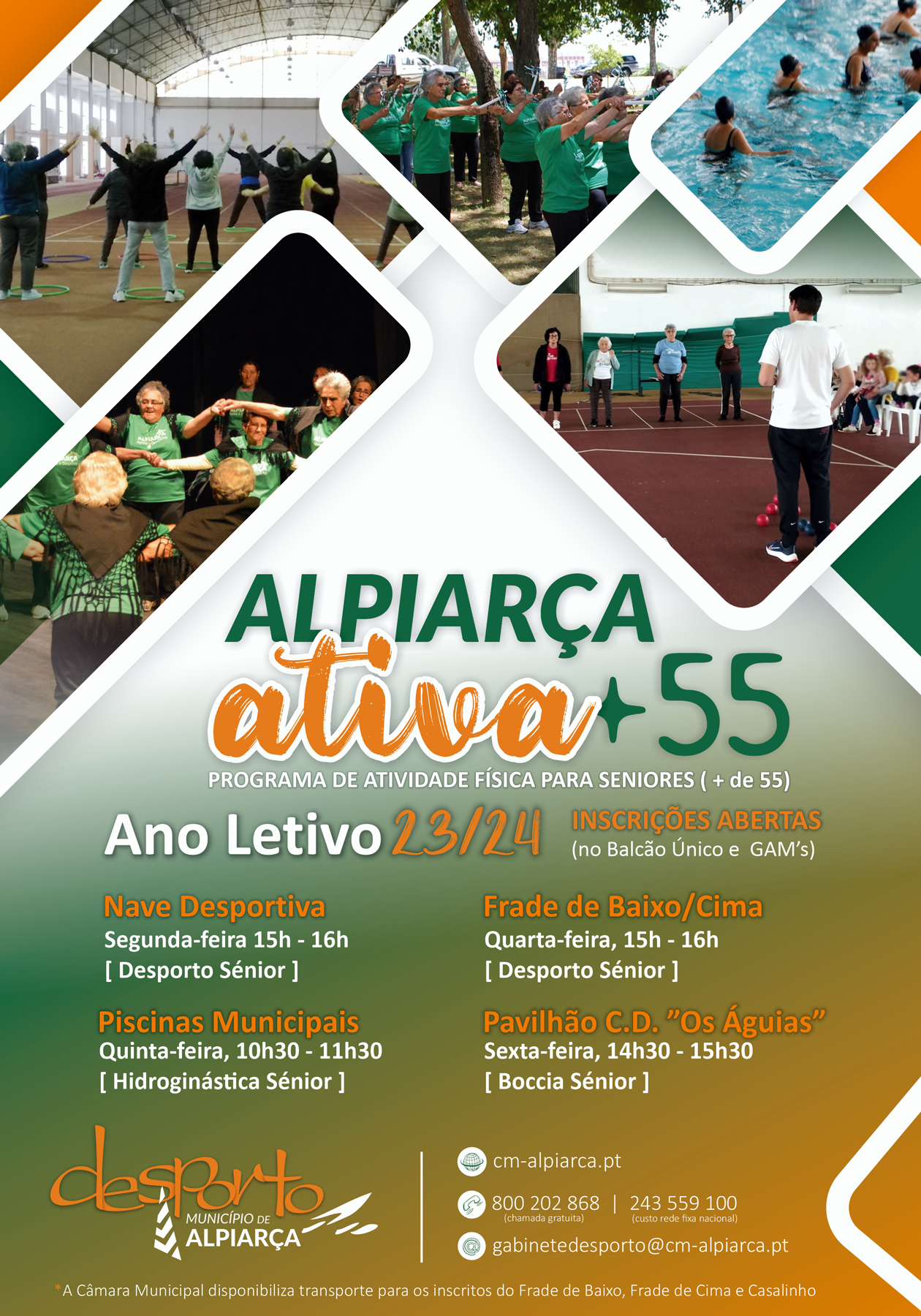 Alpiarça Ativa +55 - Programa de atividade física para seniores (+55) de Alpiarça Alpiarça Ativa +55 - Programa de atividade física para seniores (+55) de Alpiarça
