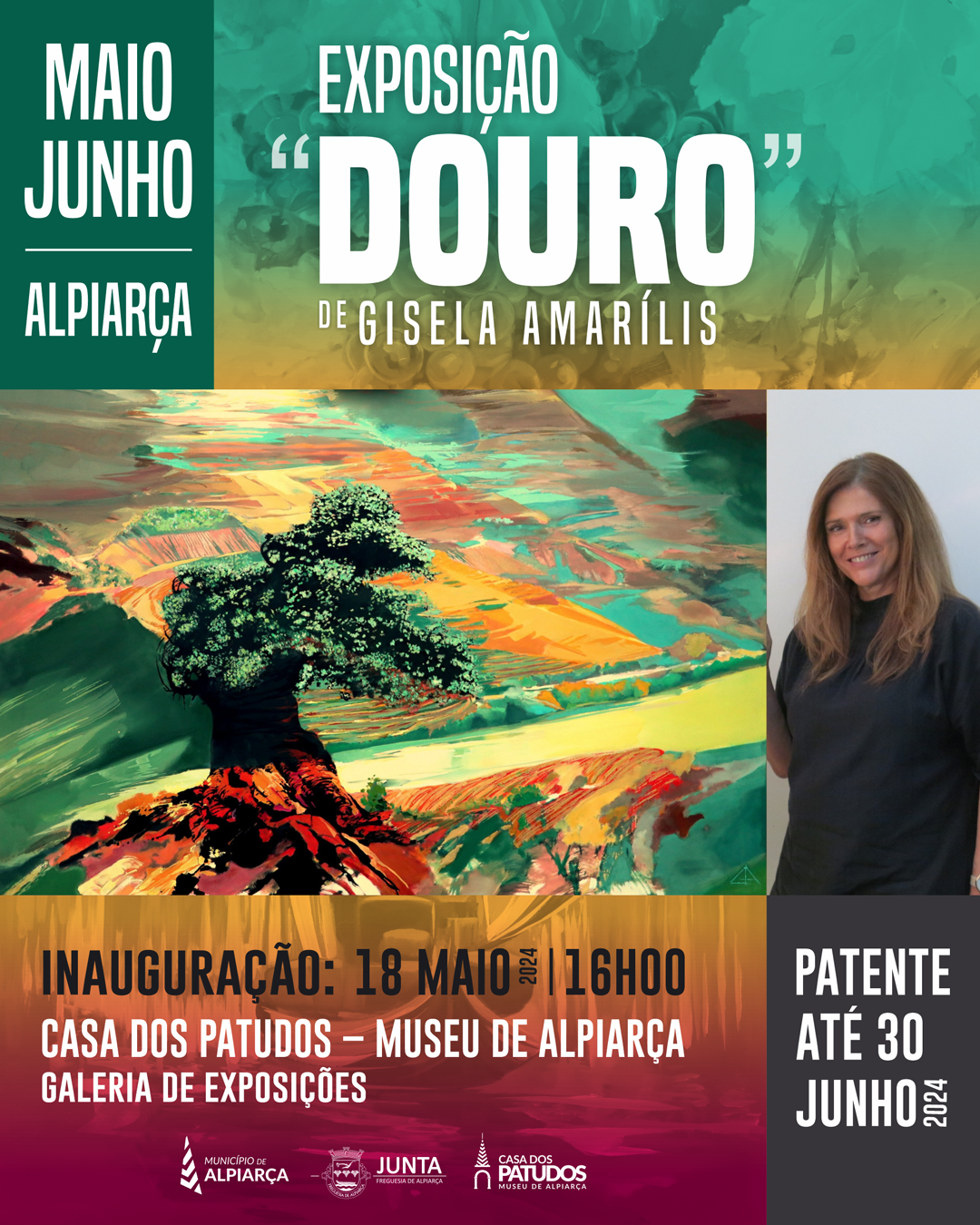 Exposição "Douro" da Pintora Gisela Amarílis na Casa dos Patudos Museu de Alpiarça