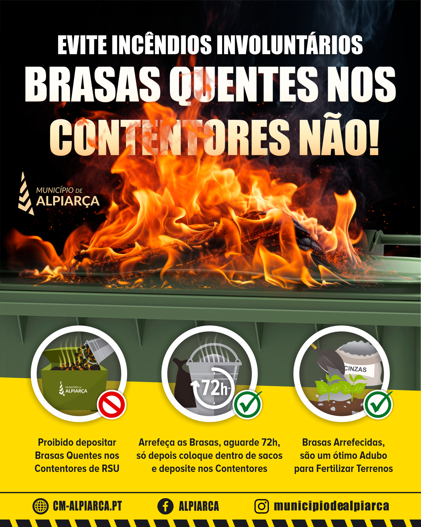Campanha "Não Deposite Brasas Quentes nos Contentores de RSU"