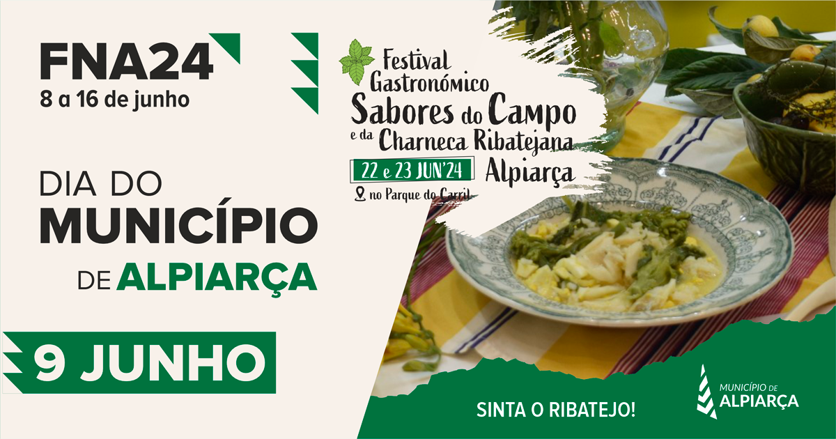 9 Junho | Dia do Município de Alpiarça na Feira Nacional de Agricultura (FNA) 9 Junho | Dia do Município de Alpiarça na Feira Nacional de Agricultura (FNA)