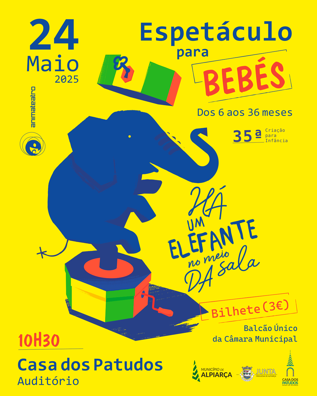 Espetáculo para bebés - Há Um Elefante no meio da Sala 