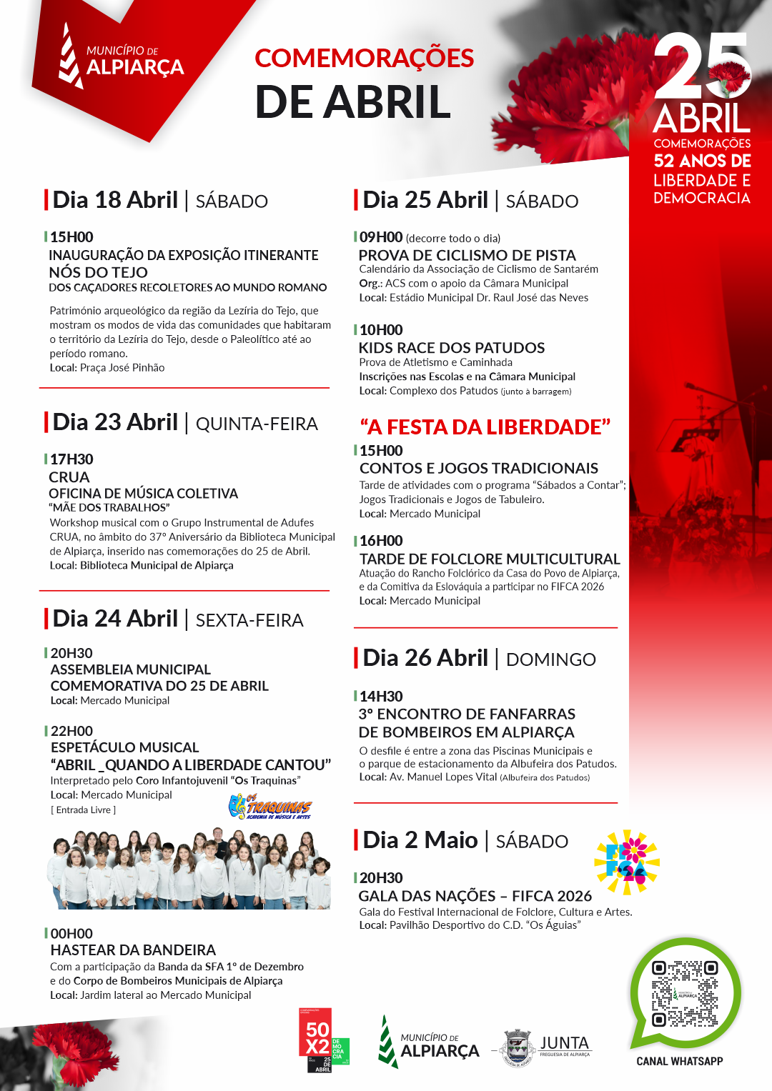 25 de Abril – Alpiarça Celebra Abril – Programa