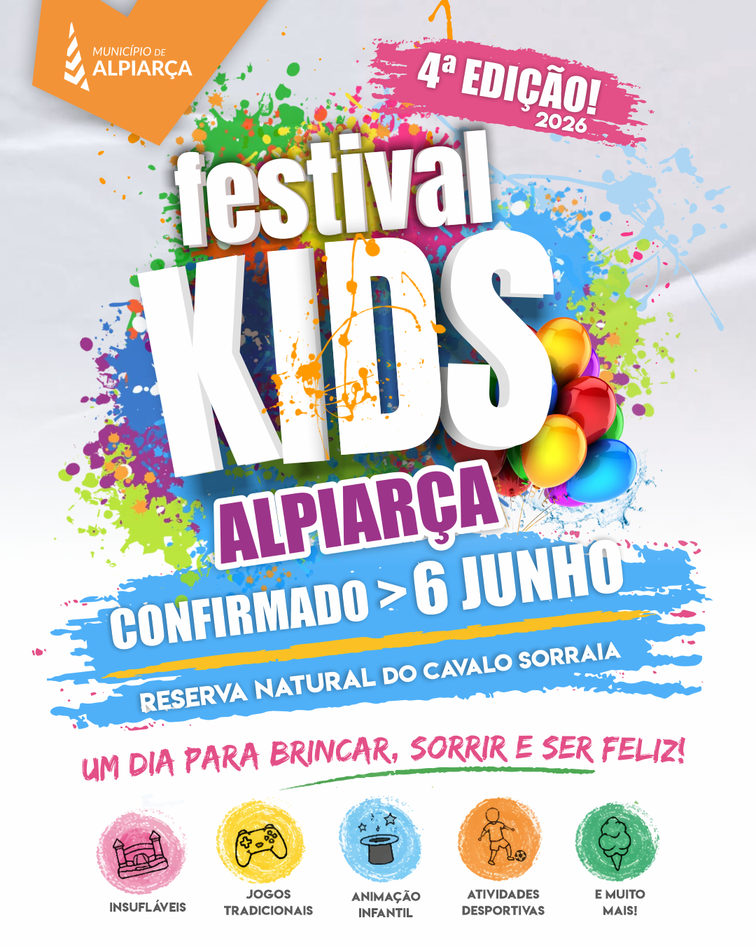 Confirmado – Festival Kids Alpiarça 2026 – 6 Junho 