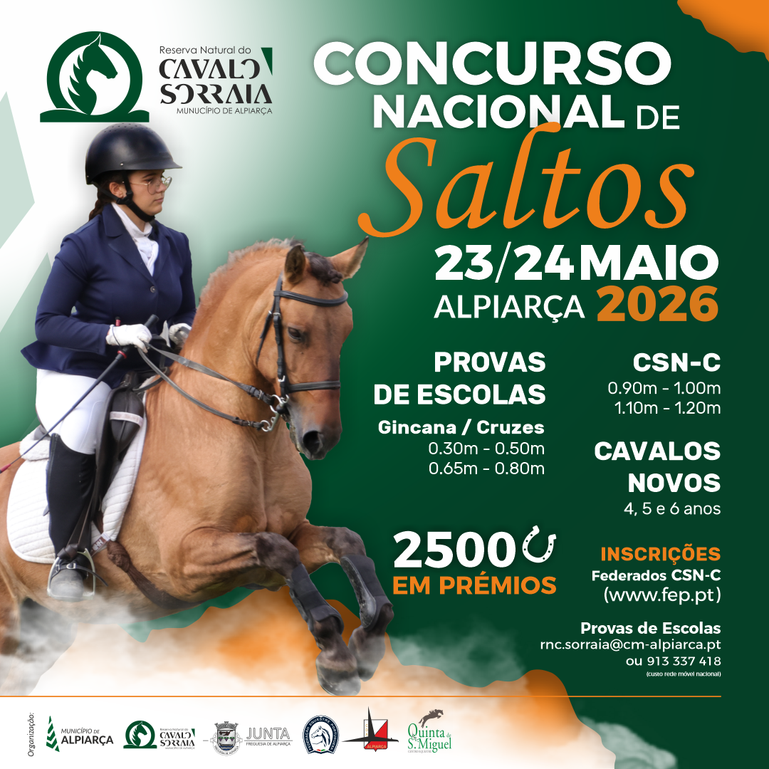 Concurso de Saltos Nacional Classe C – Alpiarça 23 e 24 de maio de 2026
