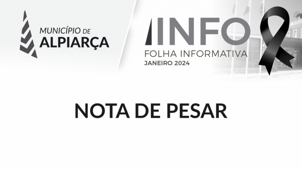 INFORMAÇÃO MUNICIPAL | NOTA DE PESAR PELO FALECIMENTO DE CARLOS ALBERTO PEREIRA LAINS