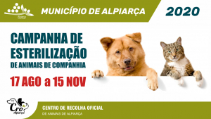 CAMPANHA "GRATUITA" DE ESTERILIZAÇÃO DE ANIMAIS DE COMPANHIA 2020