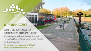 Bar e Esplanada da Barragem dos Patudos - Aberto procedimento concursal