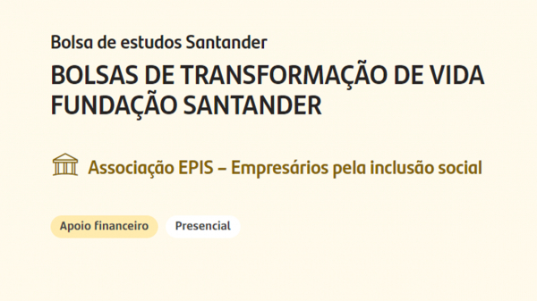 Bolsa de Estudos Santander para Ensino Pós-Secundário