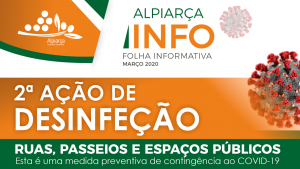 INFORMAÇÃO À POPULAÇÃO - 2ª Ação de desinfeção de ruas, passeios e espaços públicos (COVID-19)