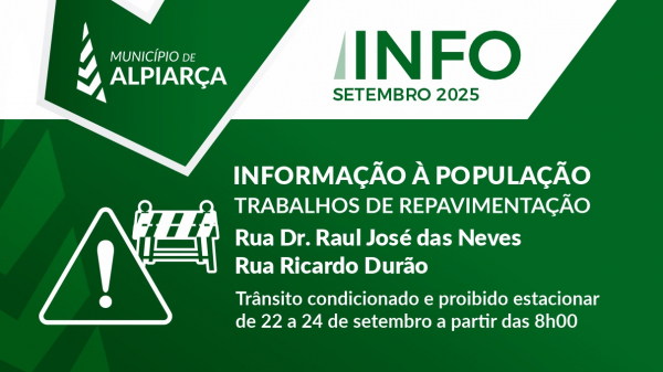 Trabalhos de repavimentação