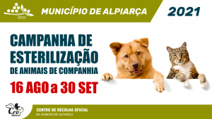 CRO-ALPIARÇA | CAMPANHA GRATUITA DE ESTERILIZAÇÃO DE ANIMAIS DE COMPANHIA 2021