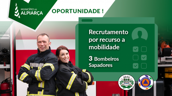Recrutamento por Mobilidade – 3 Bombeiros Sapadores